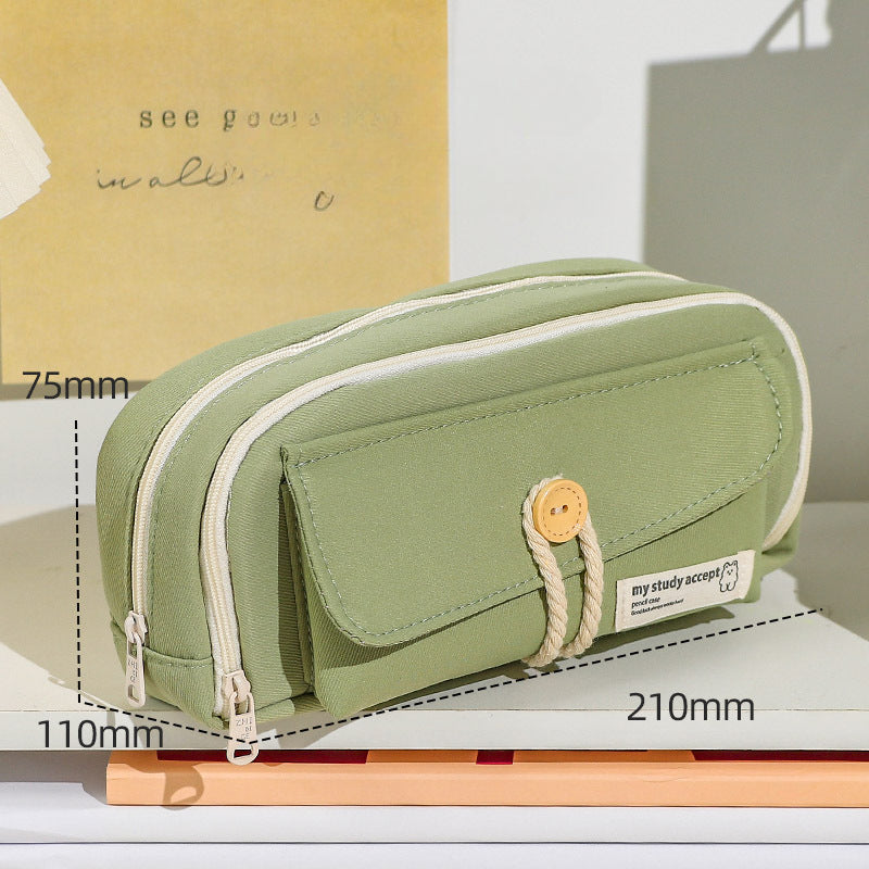 Wholesale 2023 Simple Large Capacity Canvas Pencil Case