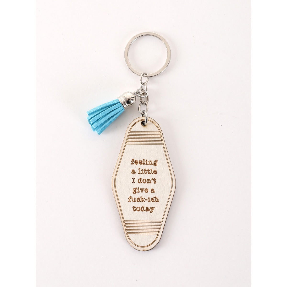 Wholesale English Letter Wooden Tassel Keychains
