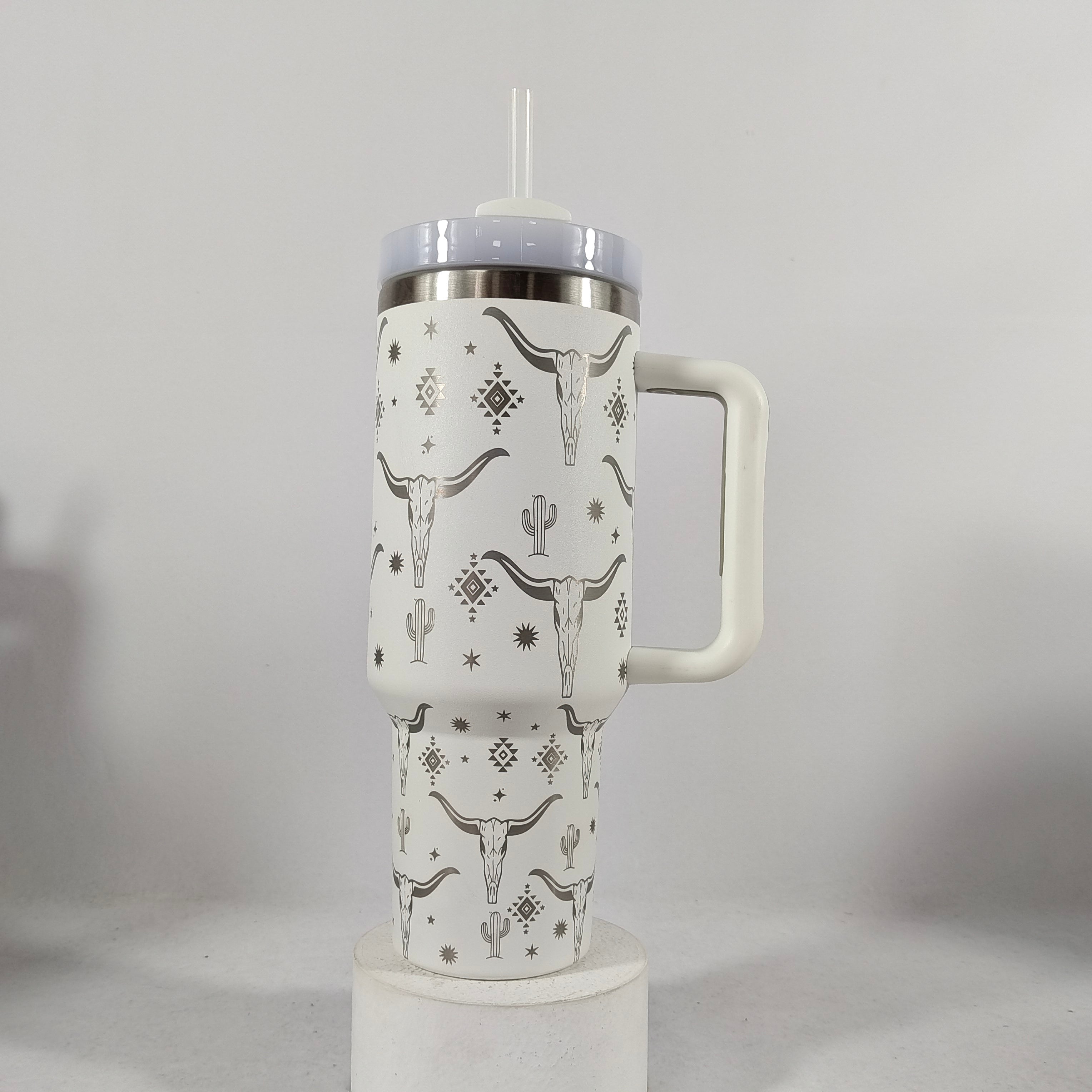 Wholesale Second Generation 40oz Handle Car Cup Laser Bull Head Stainless Steel Car Cooling Ice Cup