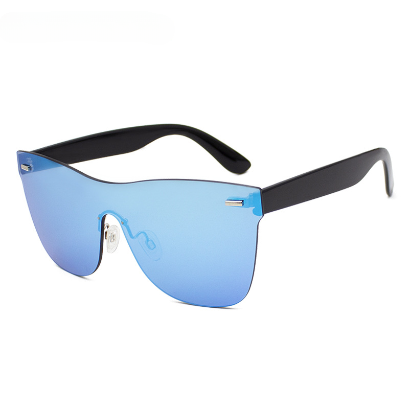 Wholesale Large Frame Boundless Siamese Nail PC Sunglasses