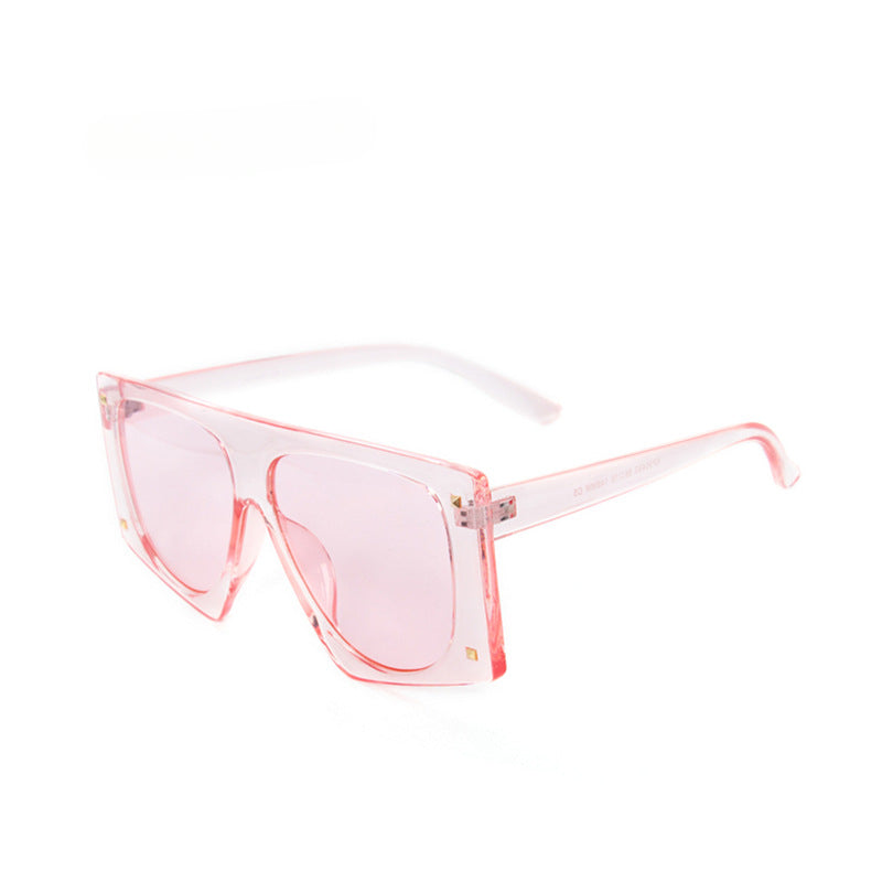 Wholesale Square Frame Leopard Print Large Frame PC Sunglasses