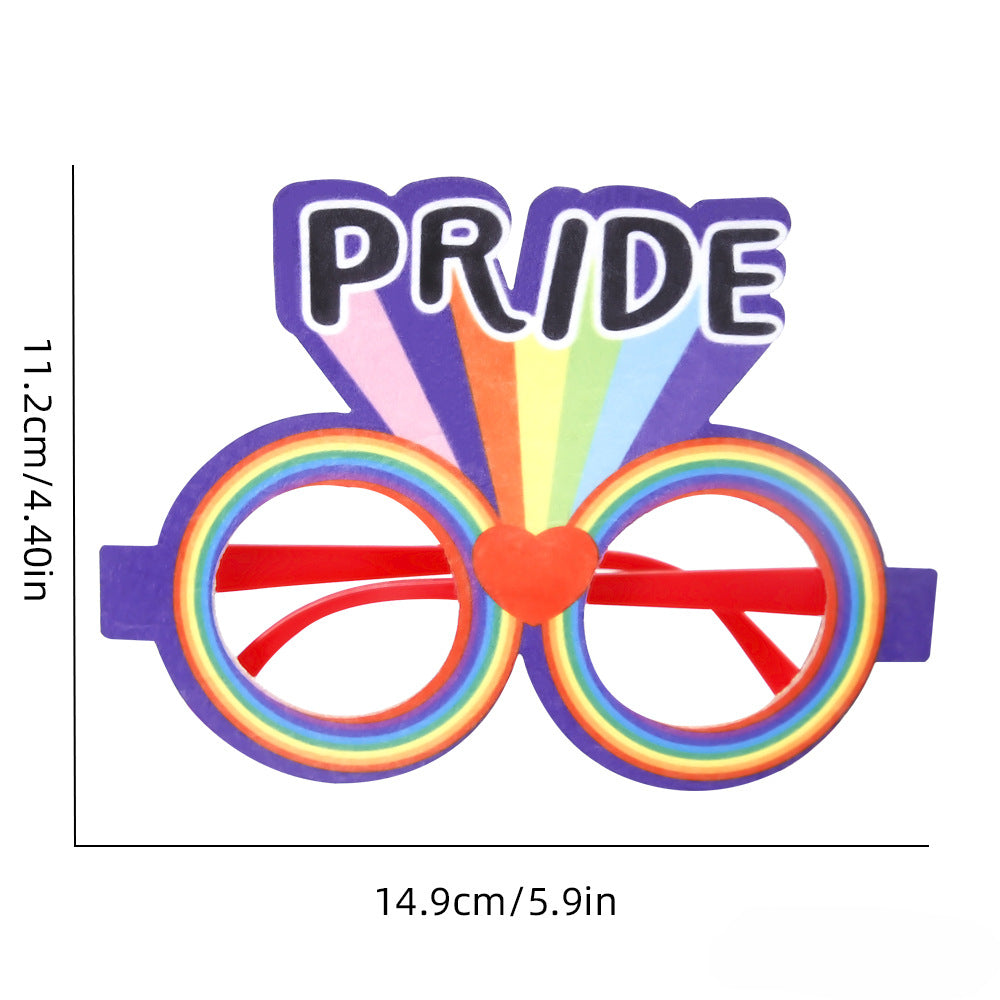 Wholesale LGBT Plastic Party Decoration Supplies Rainbow Glasses