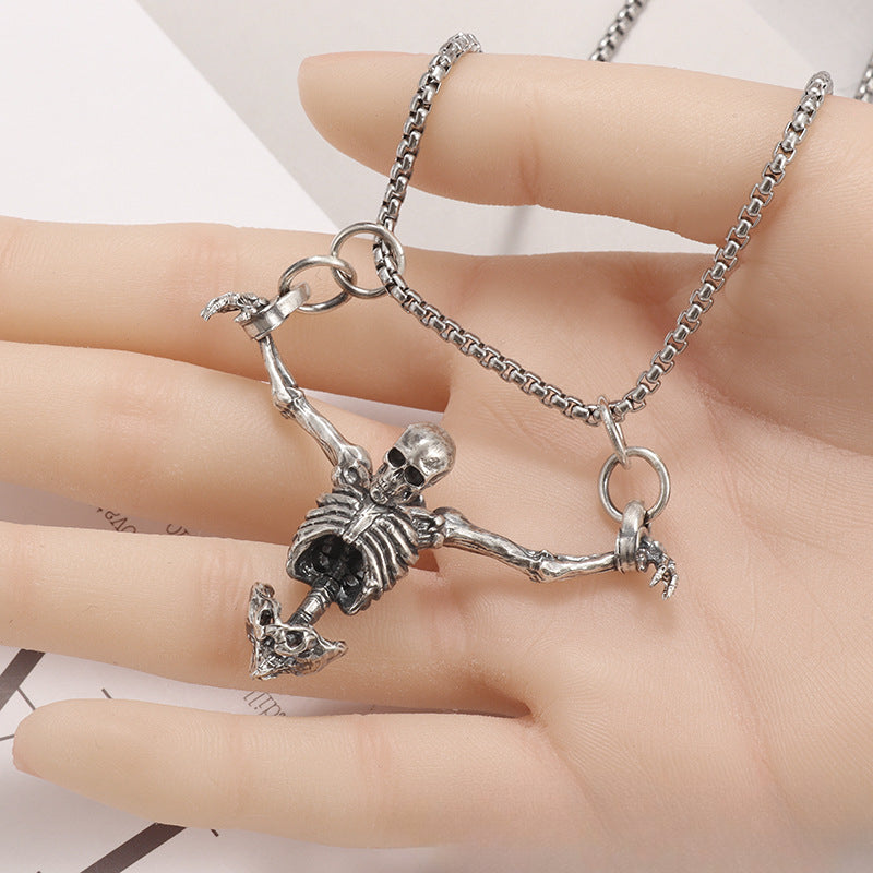 Wholesale Halloween Gothic Skull Necklace