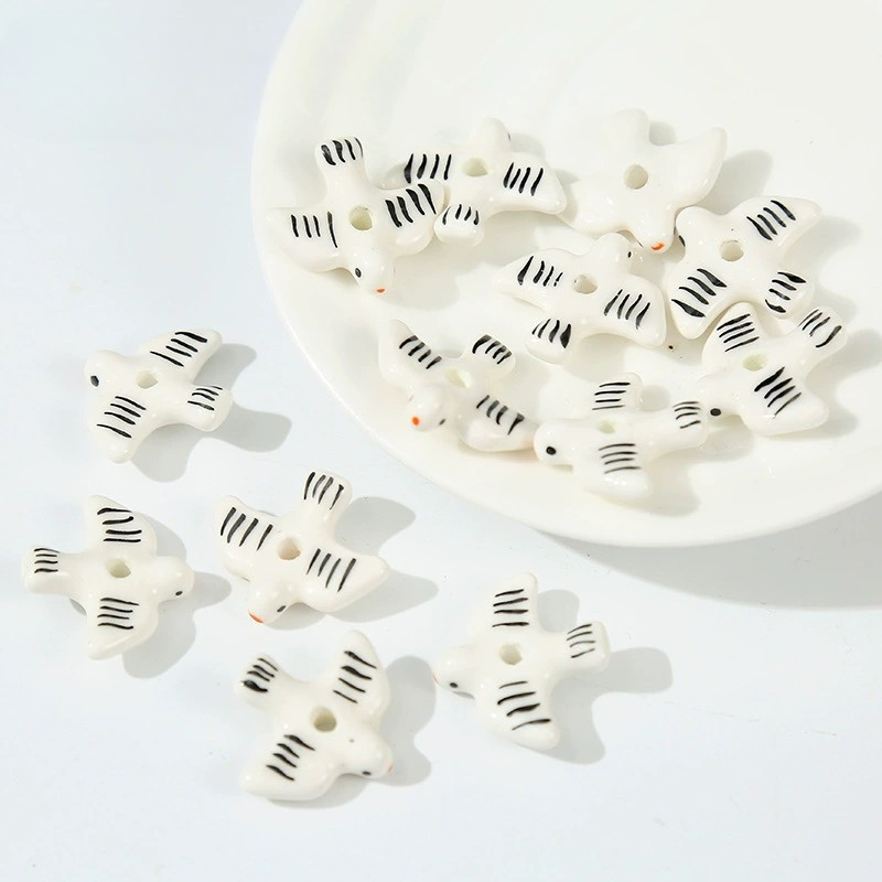 Wholesale 5pcs/pack Handpainted Ceramic Pendants Beads