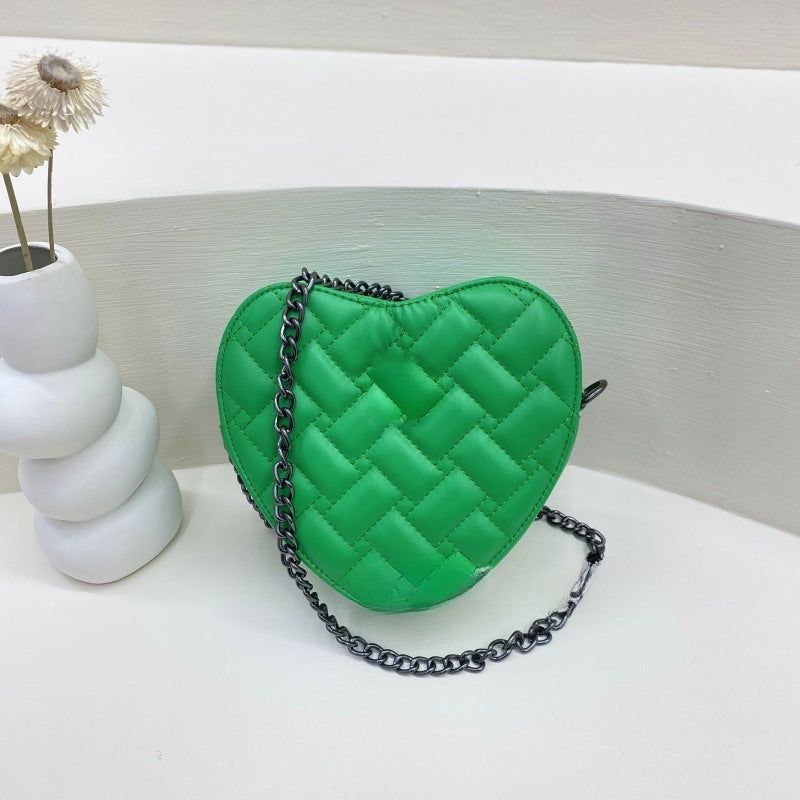 Wholesale PU Chain Diamond Pattern Embroidered Thread Love Bags