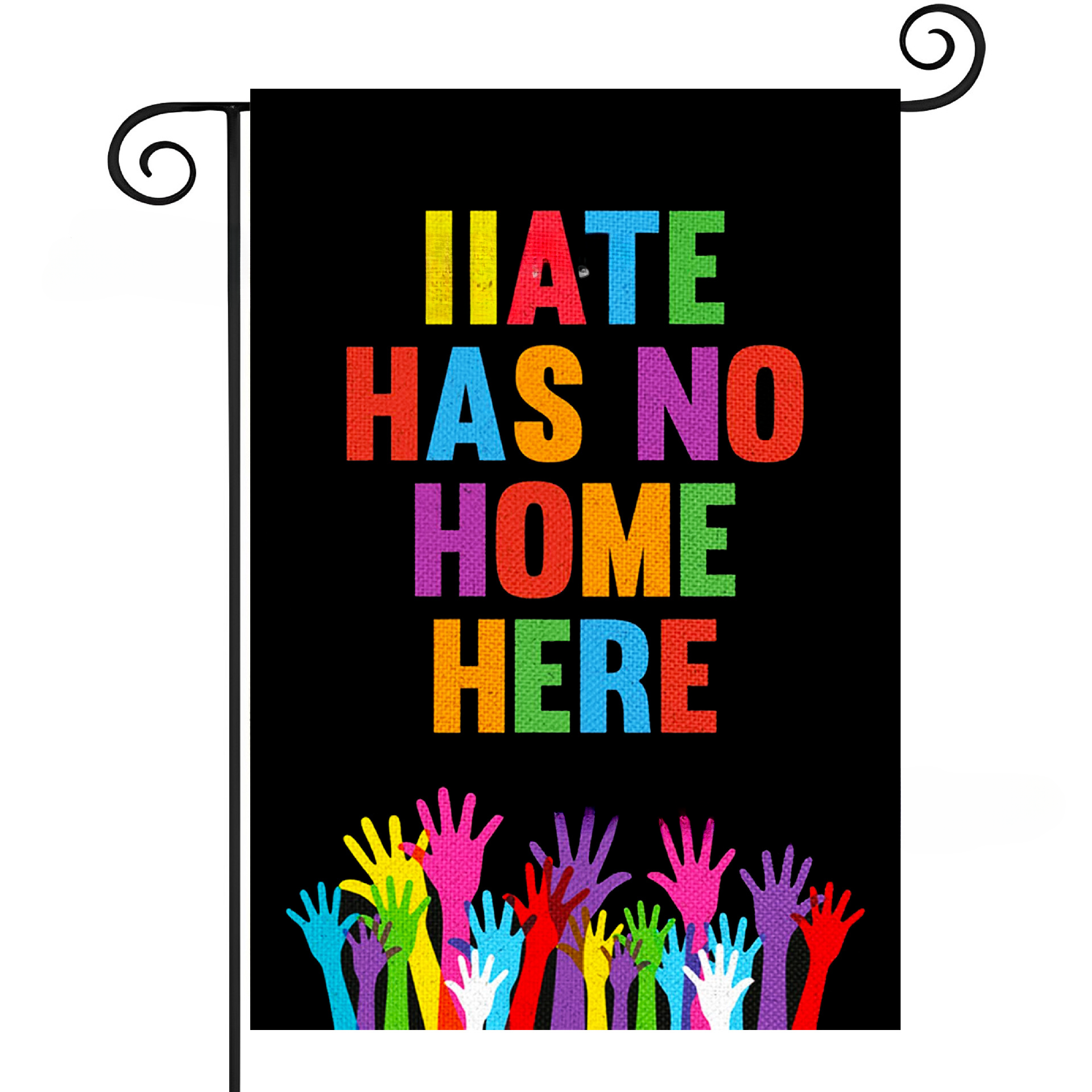 Wholesale Linen LGBT Rainbow Garden Flag