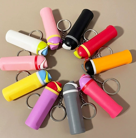 Wholesale Random 30pcs Cartoon Stickers & New Mini Keychains Can Hold Lipstick Backpack Hanging Can Put Wraps On