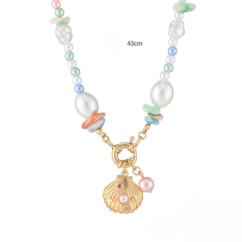 Wholesale Colorful Shell Pearl Necklace