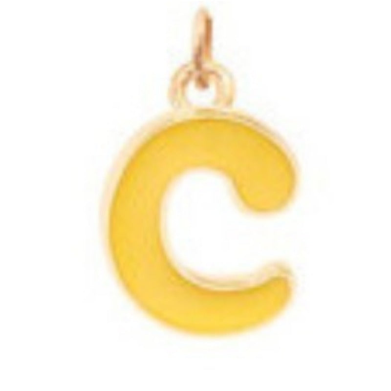 Wholesale Candy Colored Letter Titanium Steel Necklaces