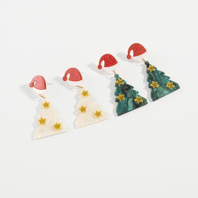 Wholesale Christmas Tree Creative Acrylic Earrings