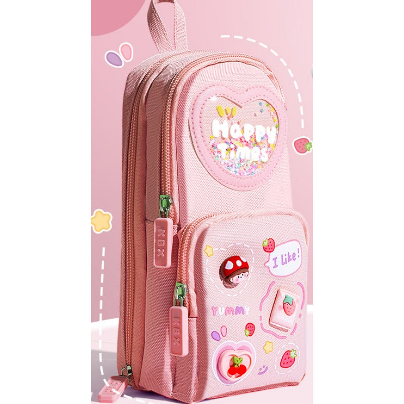 Wholesale Large Capacity Backpack Canvas Pencil Case