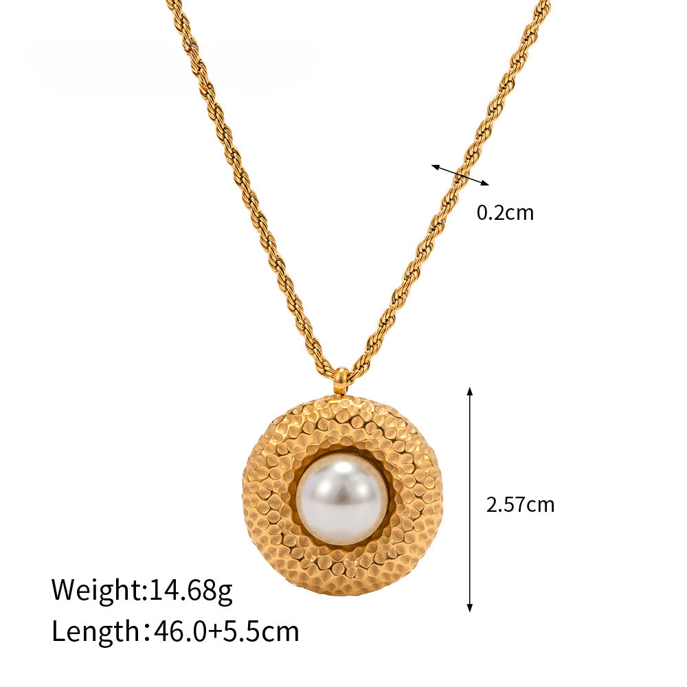 Wholesale 18k Gold Round Stainless Steel Necklaces