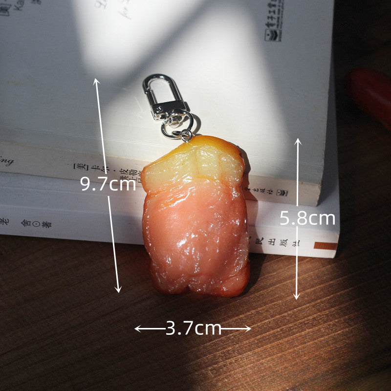 Wholesale PVC Simulation Food Steak Sausage Keychain