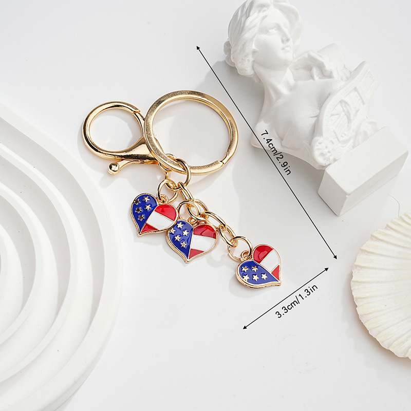 Wholesale Metal Independence Day Heart Pentagram
