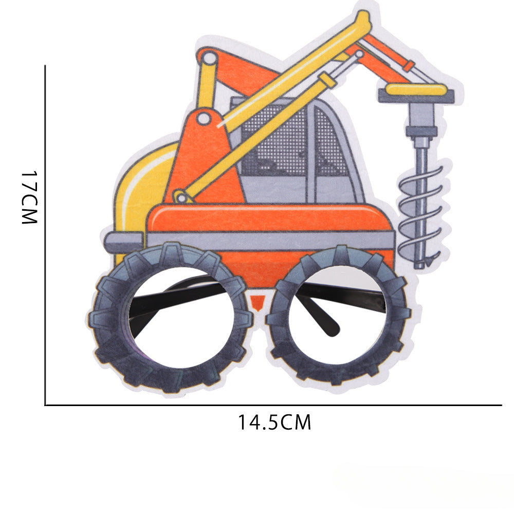 Wholesale of 2024 New Engineering Vehicles, Party Decorations, Plastic Glasses