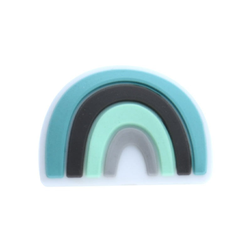 Wholesale 10PCS DIY Rainbow Silicone Beads