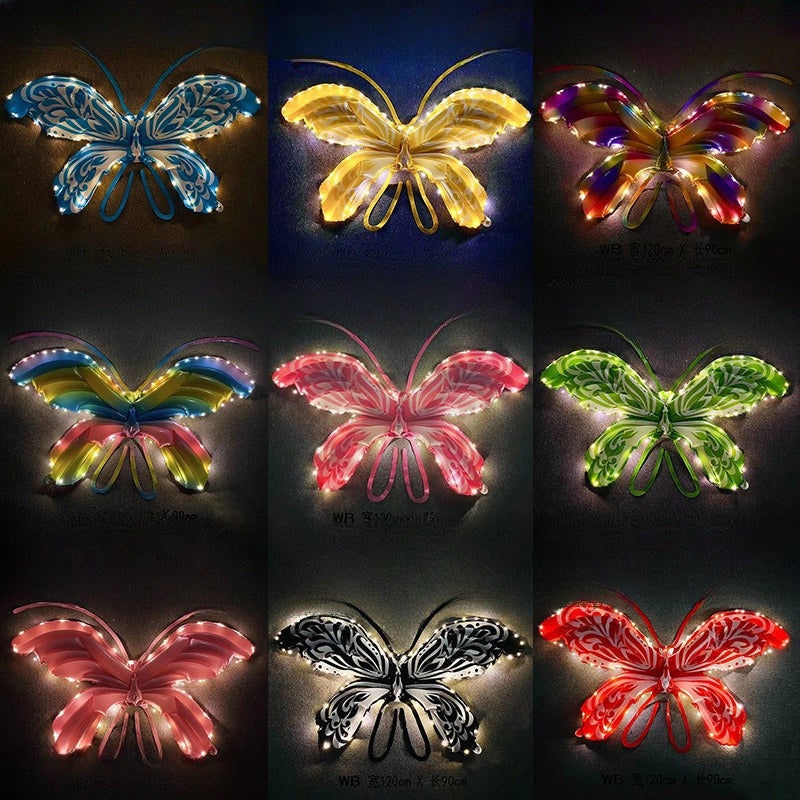 Wholesale Butterfly Wings Glowing Aluminum Film Balloon Toys