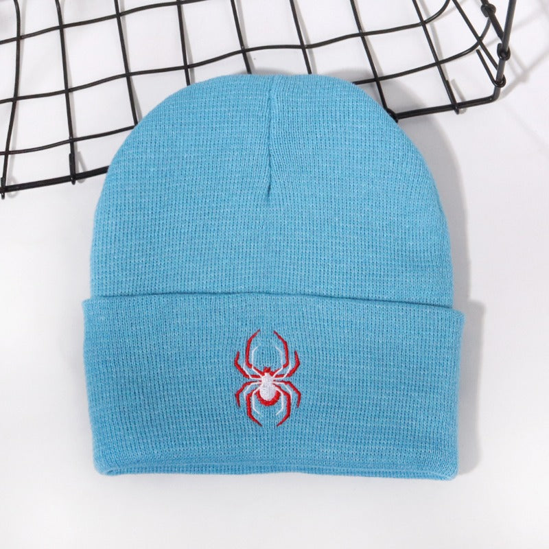Wholesale Personalized Trend Spider Embroidery Pattern Casual Versatile Beanie