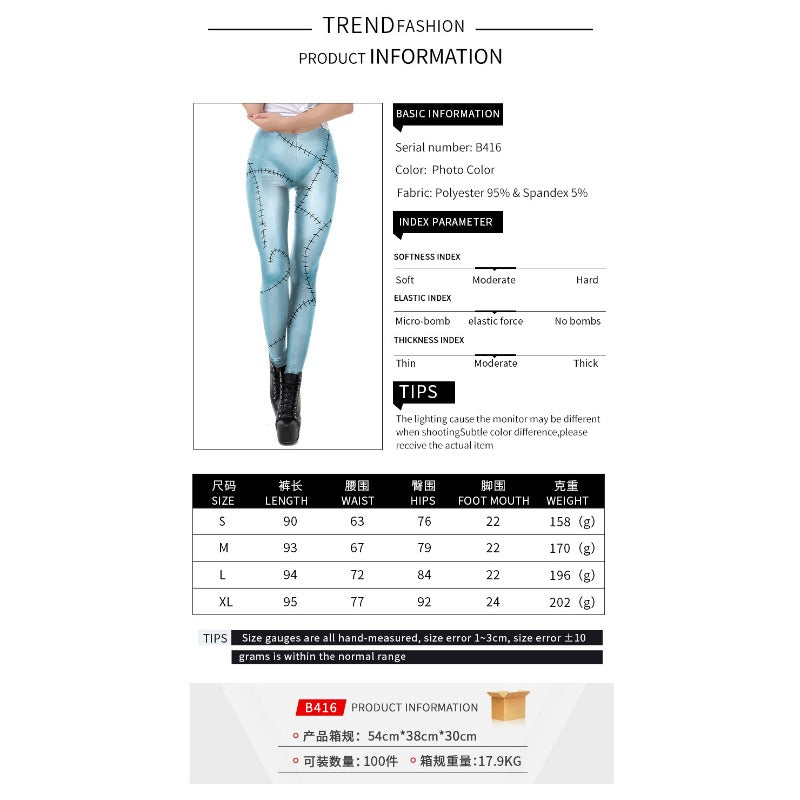 Wholesale Halloween Horror Night Dress Layered 3D Digital Printing Clothing