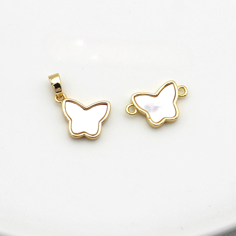 Wholesale Copper Plated 18K True Gold White Seashell DIY Jewelry Accessories