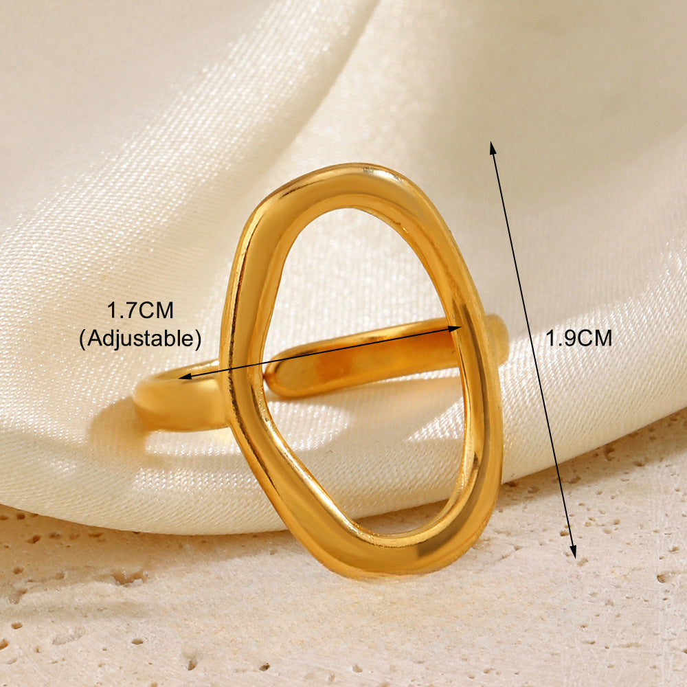 Wholesale Popular Stainless Steel Love Women's Personality Hip Hop Line  Ring