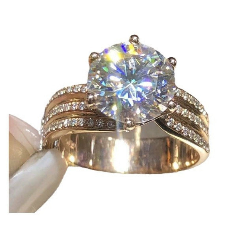 Wholesale Luxury Group Diamond Set Full Diamond Fashion Rings