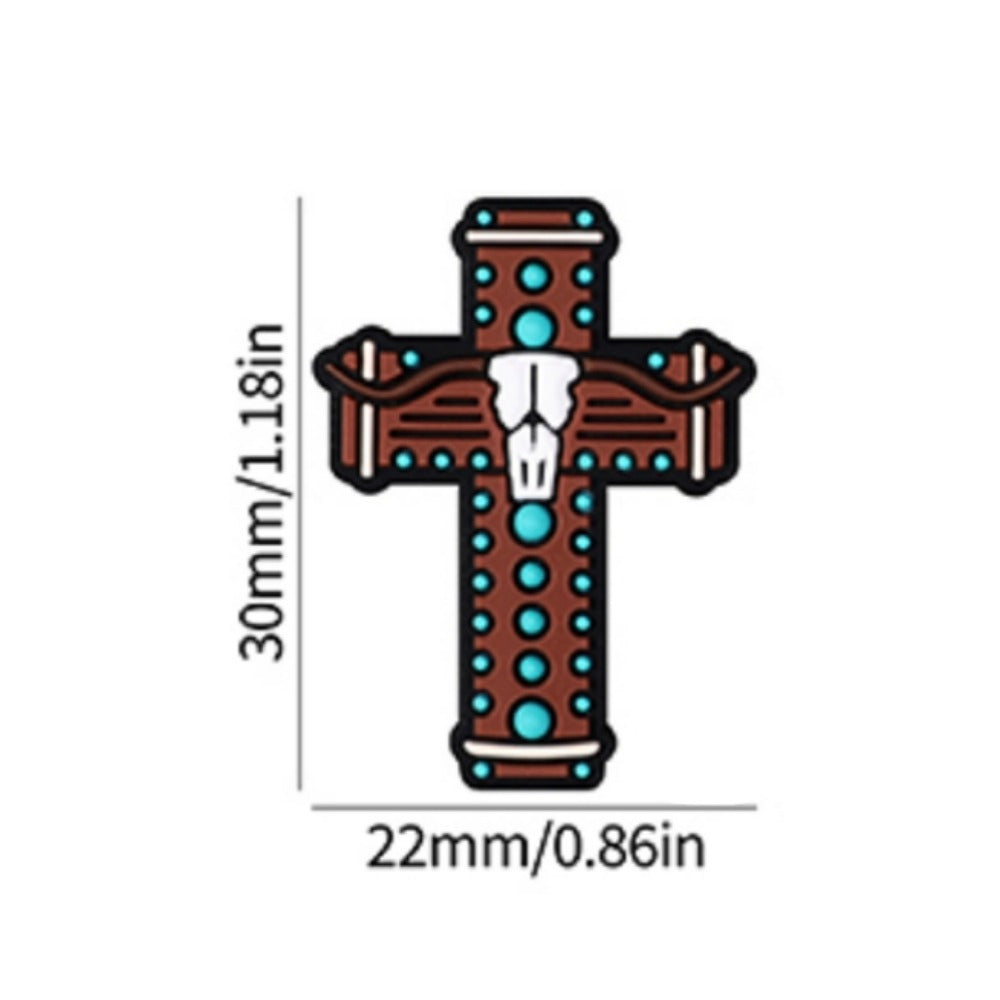 Wholesale 20pcs Sunflower Letter Cross Pattern Silicone Beads