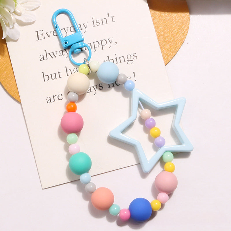 Wholesale Acrylic Hollow Five-pointed Star Keychain