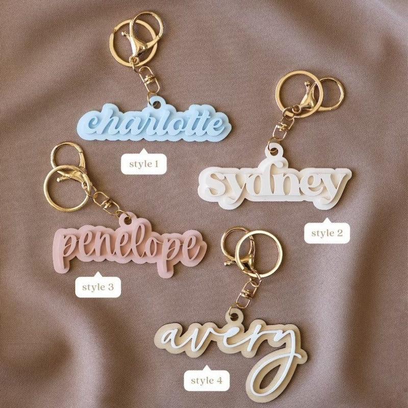 Wholesale 3D Backpack English Letters Large Size Keychain
