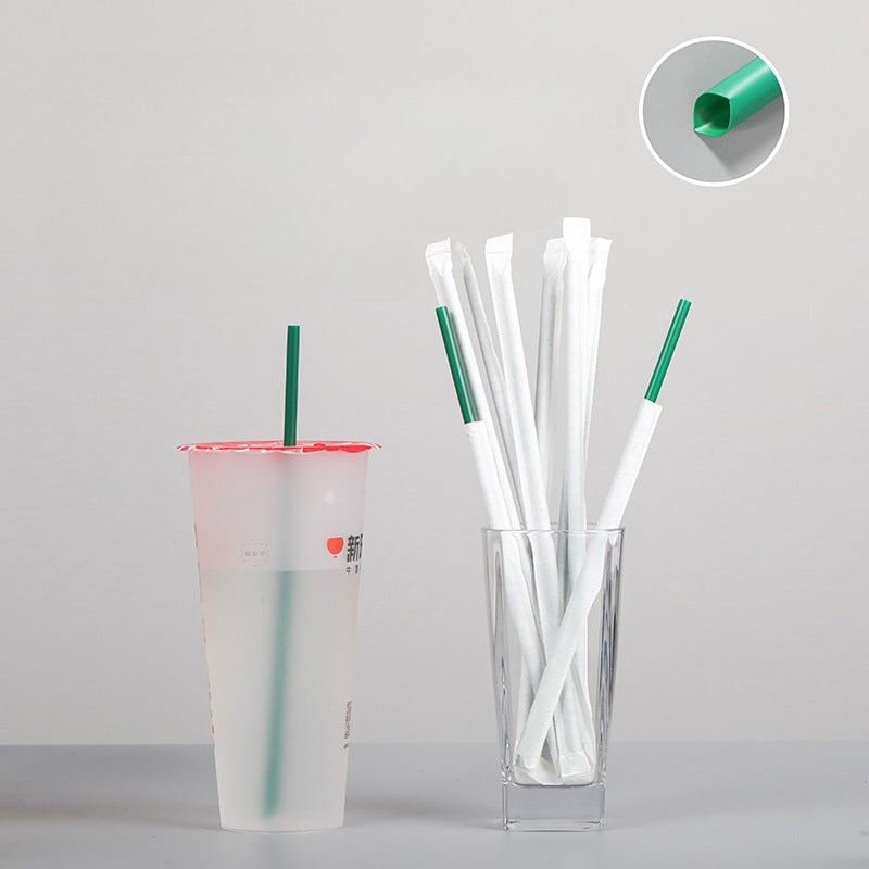 Wholesale PP Disposable Milk Tea Single Independent Packaging Straw