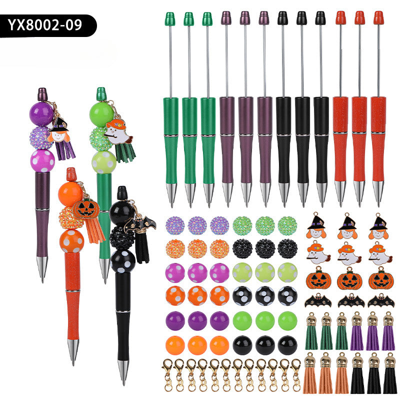Wholesale Halloween Tassel Handmade Metal Bead Pen Ballpoint Pen