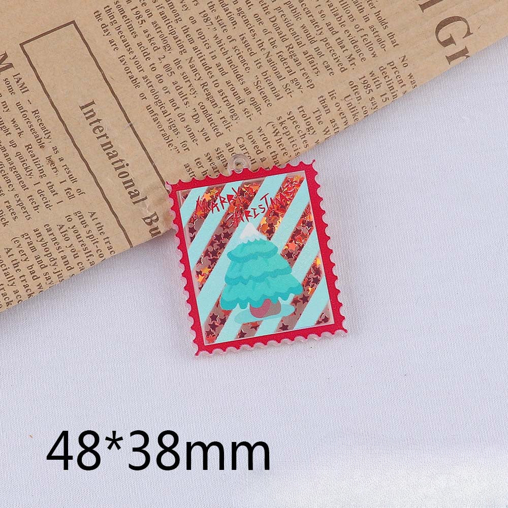 Wholesale 10pcs Cartoon Christmas Cube Hot Pot Quicksand Ornament Accessories DIY Patch FlatBack