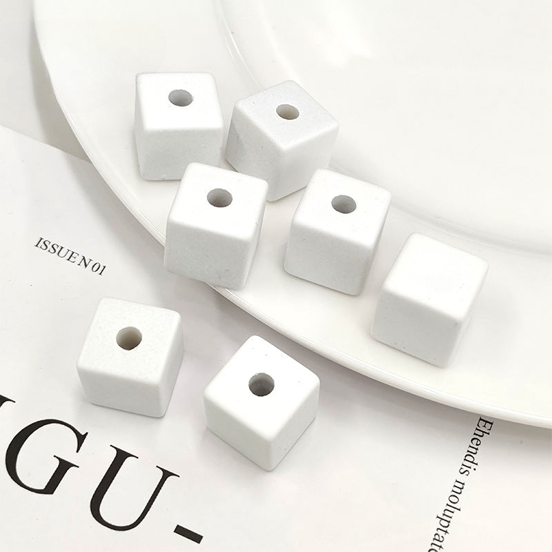Wholesale 100PCS/Pack Square Block 13mmDIY Acrylic Beads