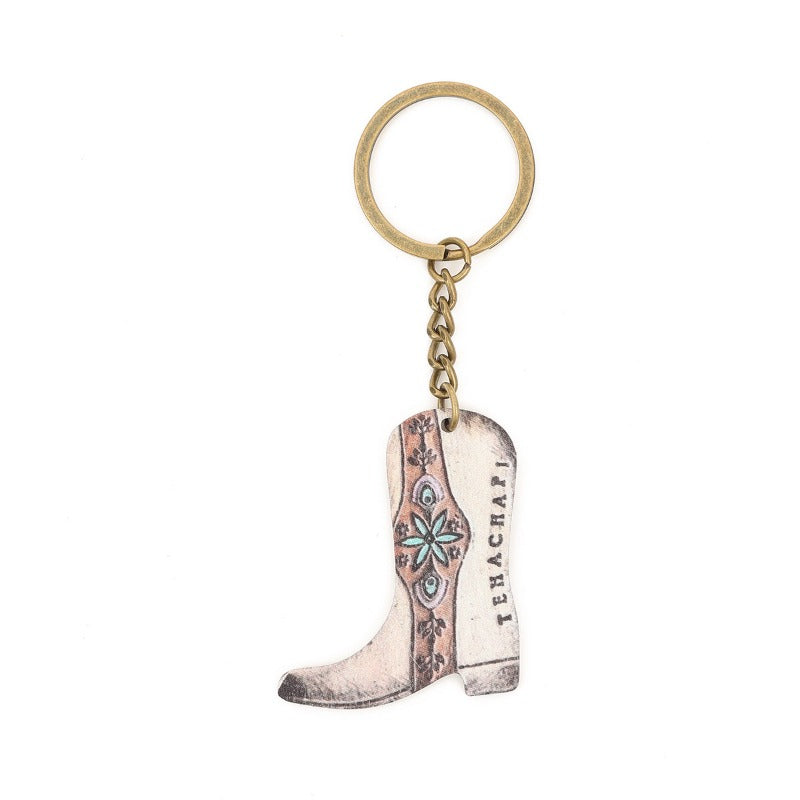 Wholesale Western Style Long Boot Keychains