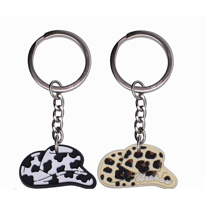 Wholesale 20pcs/pack Cowgirl PVC Soft Cartoon Keychain