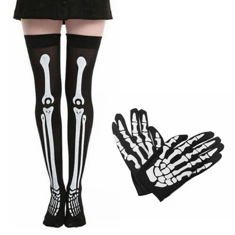 Wholesale Halloween Blood Socks Gloves Bloody Skeleton Socks