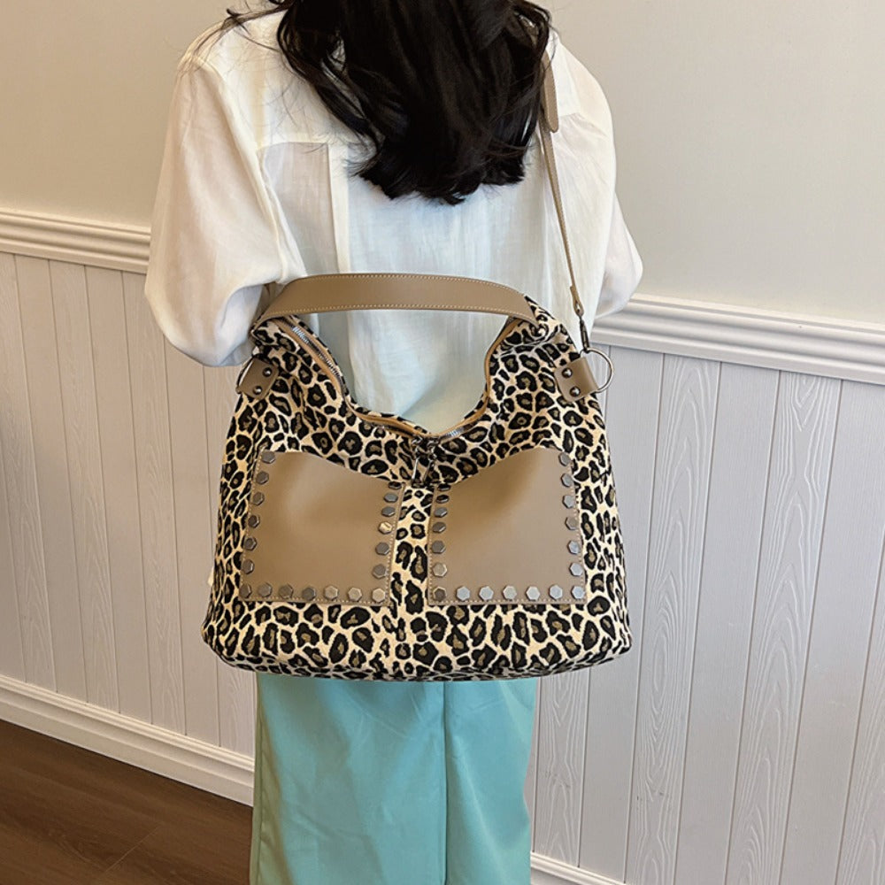 Wholesale Western Style Crossbody Large Capacity Leopard Print Shoulder Bag
