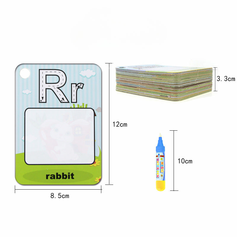 Wholesale Children's Water Painting Board Early Education Card 26 English Letter Learning Cognitive Card