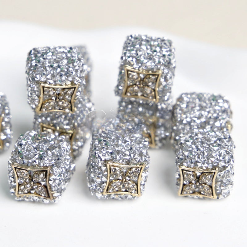 Wholesale Valentine's Day Black Square Acrylic Sugar Beads