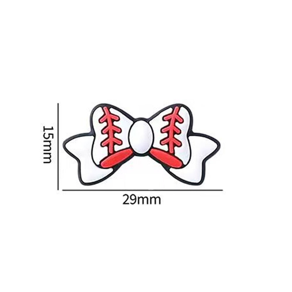 Wholesale 20pcs 3D Cartoon Bowknot Ball Pattern Silicone Beads