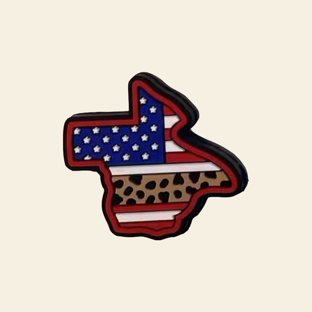 Wholesale 10 PCS Cartoon Independence Day Silicone Beads