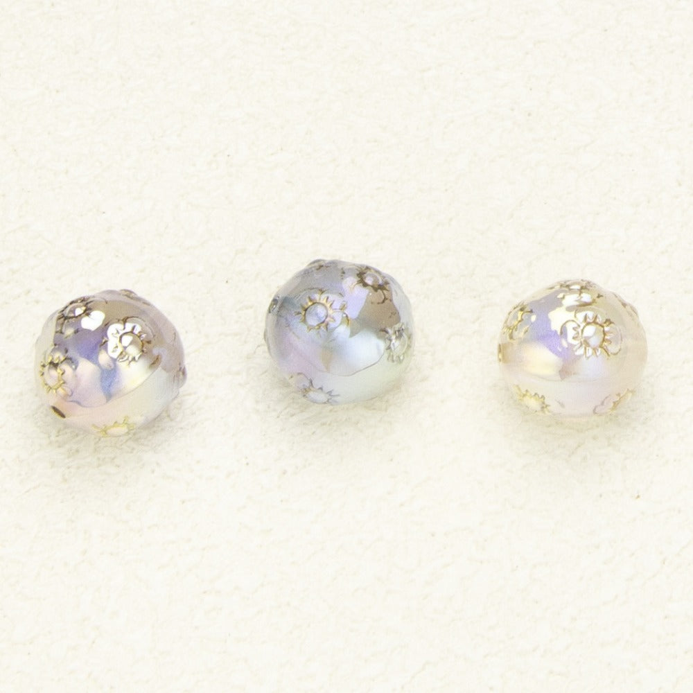 Wholesale 10pcs Vintage Gold-painted Small Flower Beads