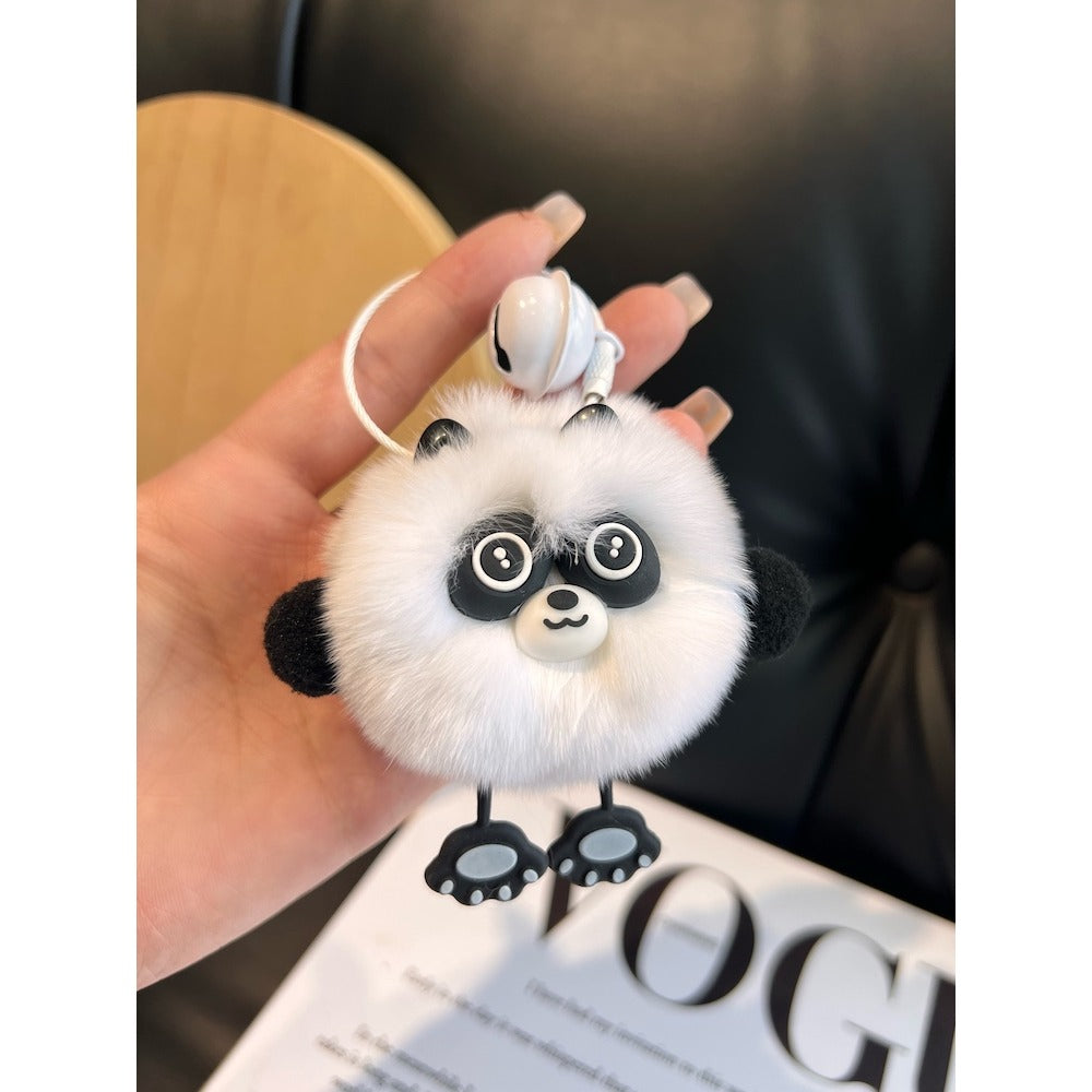 Wholesale Cute Little Panda Plush Ball Keychains