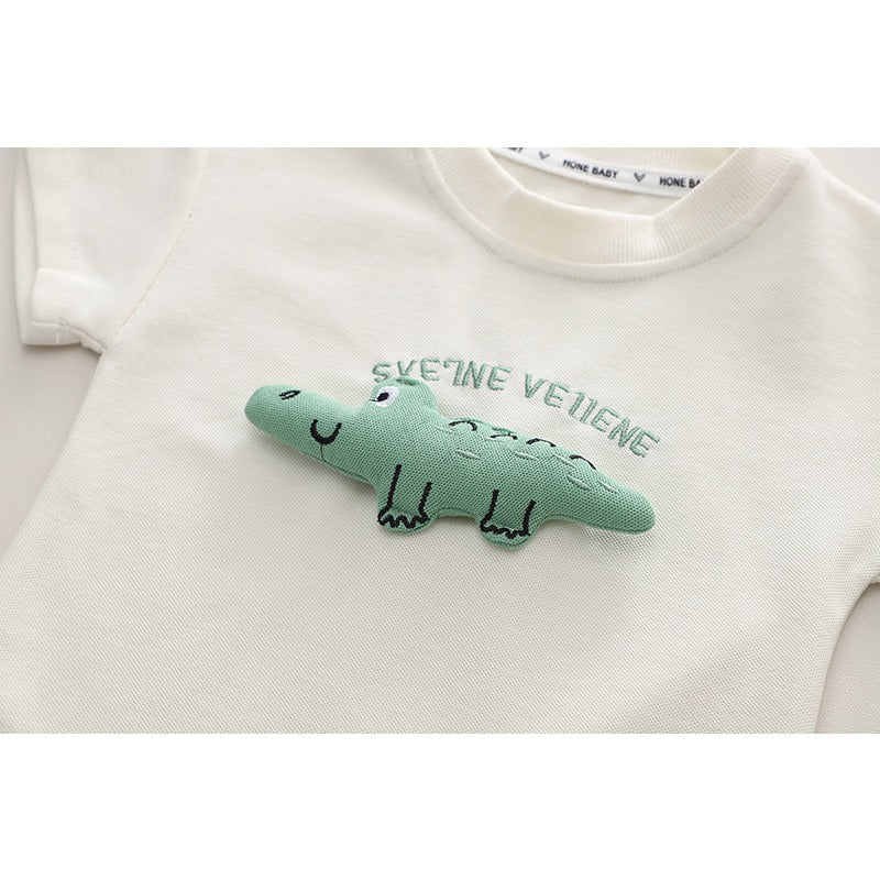 Wholesale Baby Cotton Three-dimensional Printed Casual Shorts Set