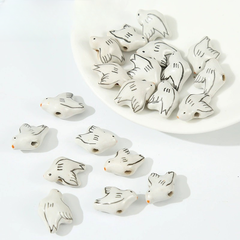 Wholesale 5pcs/pack Handpainted Ceramic Pendants Beads