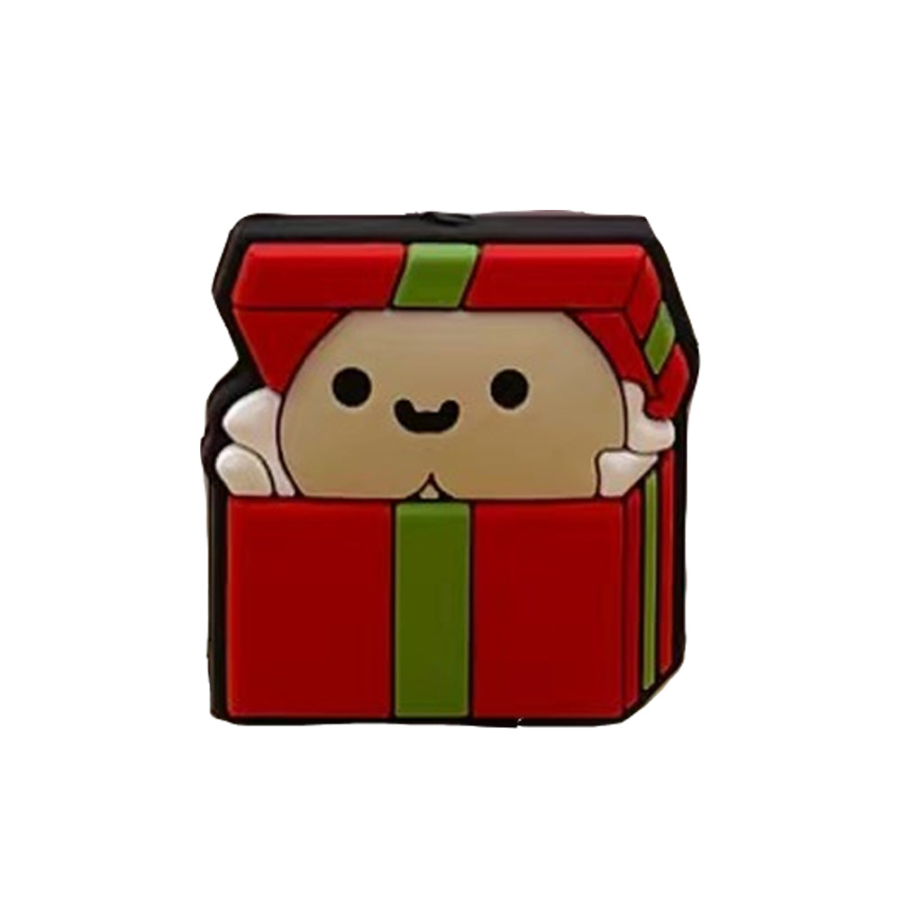 Wholesale 20pcs Cartoon Gift Box Pattern Image Silicone Beads