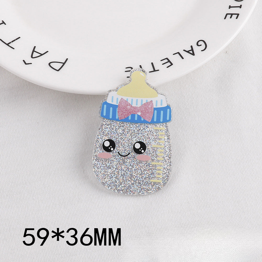 Wholesale 10PCS FlatBack Cartoon Pills Clothes Bottle Pins Cute Things DIY Acrylic Patch