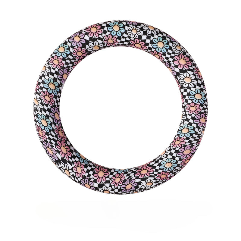 Wholesale 20pcs Silicone Bead Ring Keychain Beaded Jewelry Children DIY Handmade Silicone Bracelet