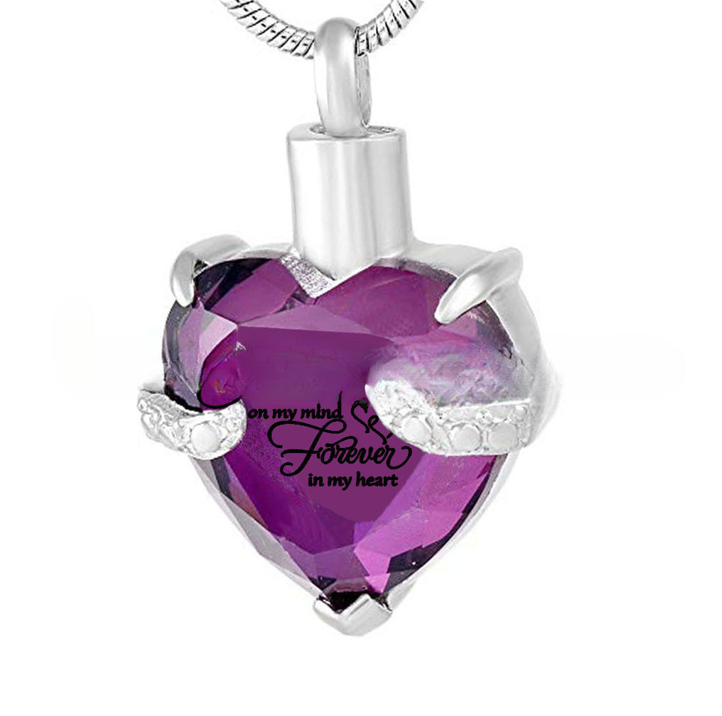 Wholesale Love Glass Bone Ash Commemorative Titanium Steel Necklace