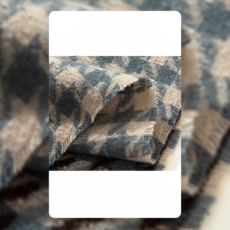 Wholesale Winter Houndstooth Imitation Cashmere Warm Scarf